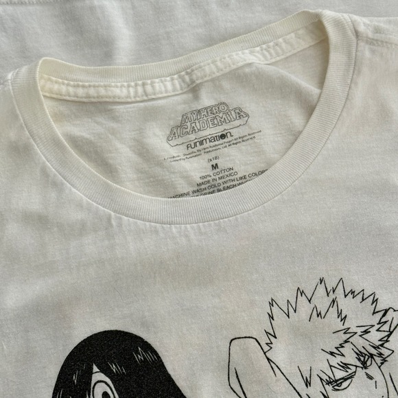 My Hero Academia White T Shirt Anime Manga Deku Bakugo Todoroki Ochako Tsuyu - Picture 5 of 5